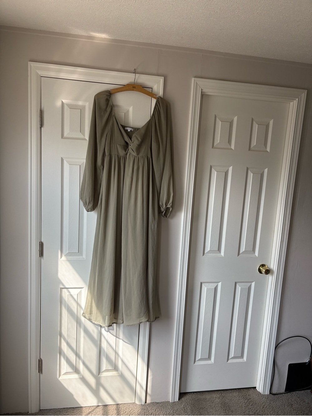 Baltic Born Sage V-Neck Long Sleeve Midi Dress